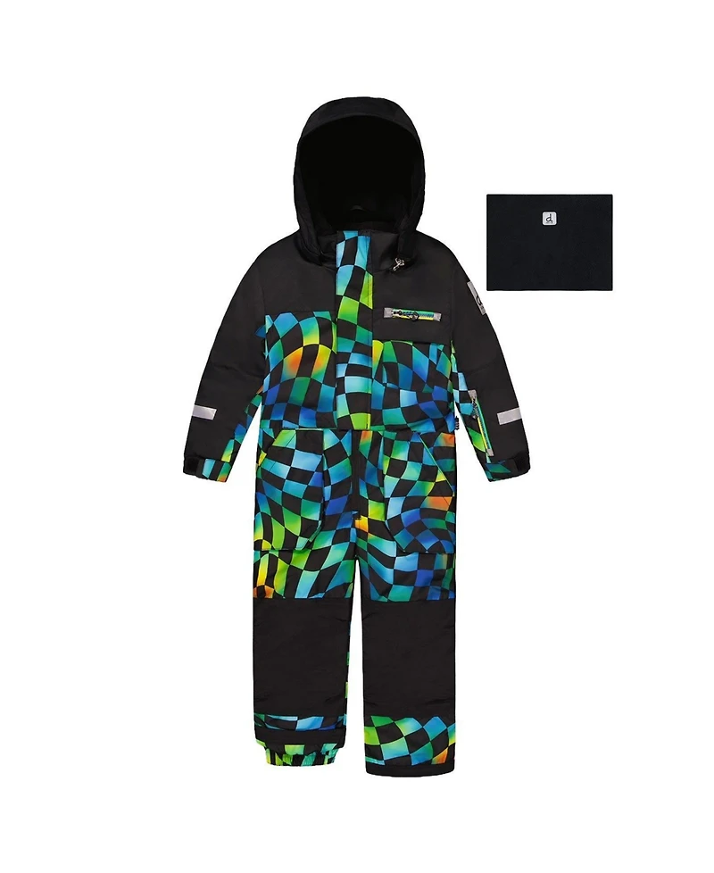 Deux par Toddler Boy (2-5) One Piece Play Snowsuit Checkered Print
