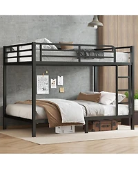 Streamdale Furniture Metal Full Xl over Full Xl Bunk Bed