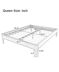 Streamdale Furniture Bamboo Platform Bed Frame