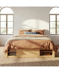 Streamdale Furniture Platform Bed With 4 Drawers, Footboard Storage, No Headboard