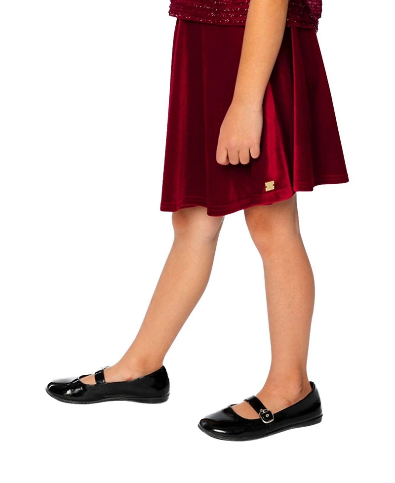 Deux par Little and Big Girl ( 6 to 14 ) Velvet Skirt