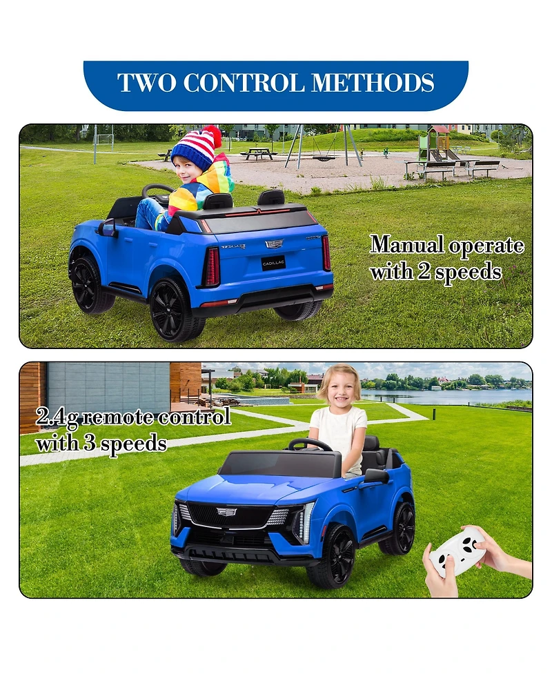 homfan 24V 2-Seater Licensed Luxury Suv Electric Ride-On Truck with Remote Control, Ages 3-8
