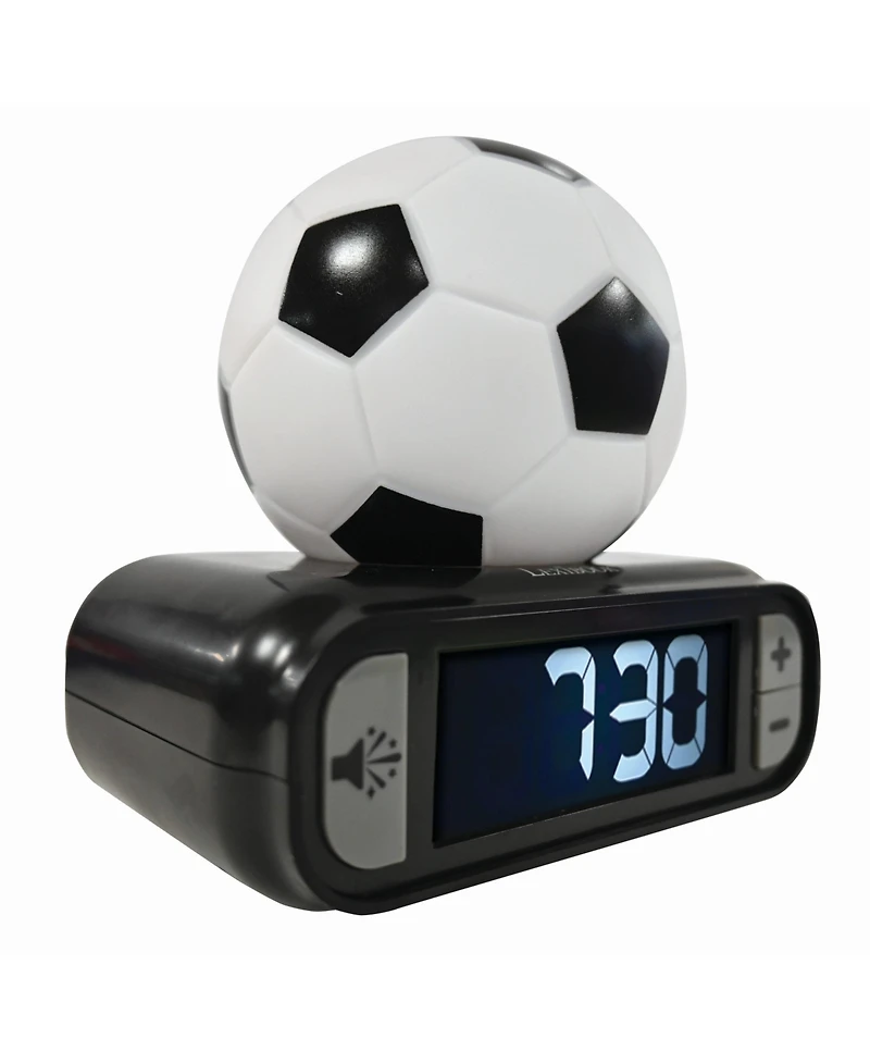 Lexibook , Soccer Ball Digital Alarm Clock with Night Light Snooze, Clock, Luminous Soccer Ball, RL800FO