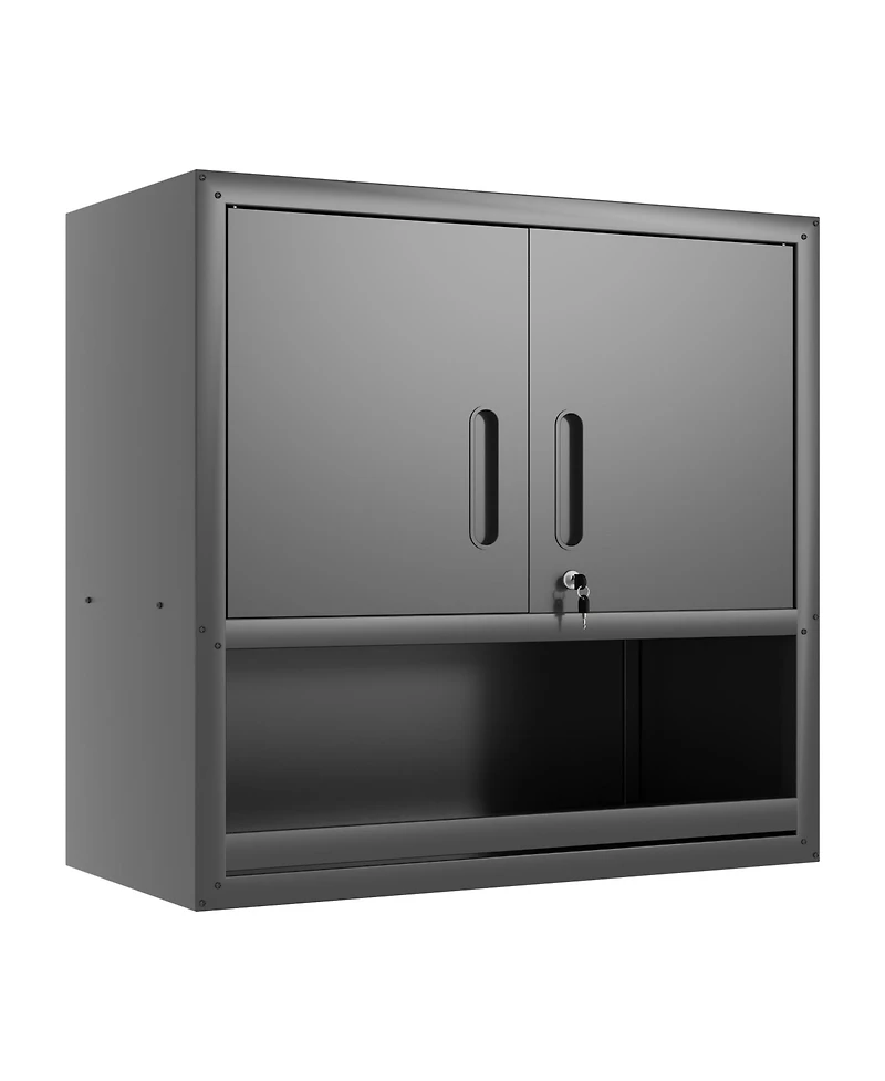 Boyel Living Steel Storage Cabinet with Locking Doors Adjustable Shelf