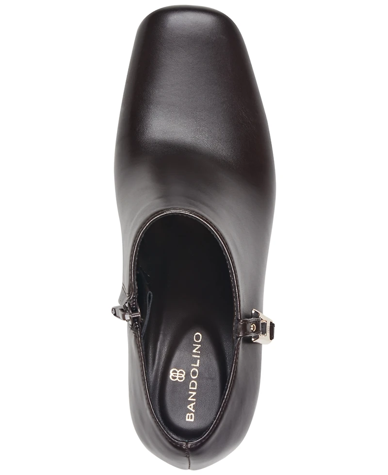 Bandolino Women's Urbiny Stacked Heel Square Toe Booties