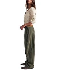 Free People Women's Mid-Rise Slouchy Barrel-Leg Trousers