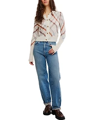Free People Women's Crewneck Button-Front Cardigan