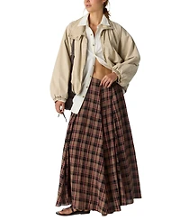 Free People Women's A-Line Pleated Maxi Skirt