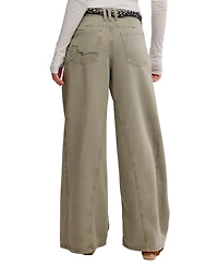 Free People Women's Haven Mid-Rise Button-Zip Fly Jeans