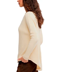 Free People Women's Latte Blues Thermal Long Sleeve Top