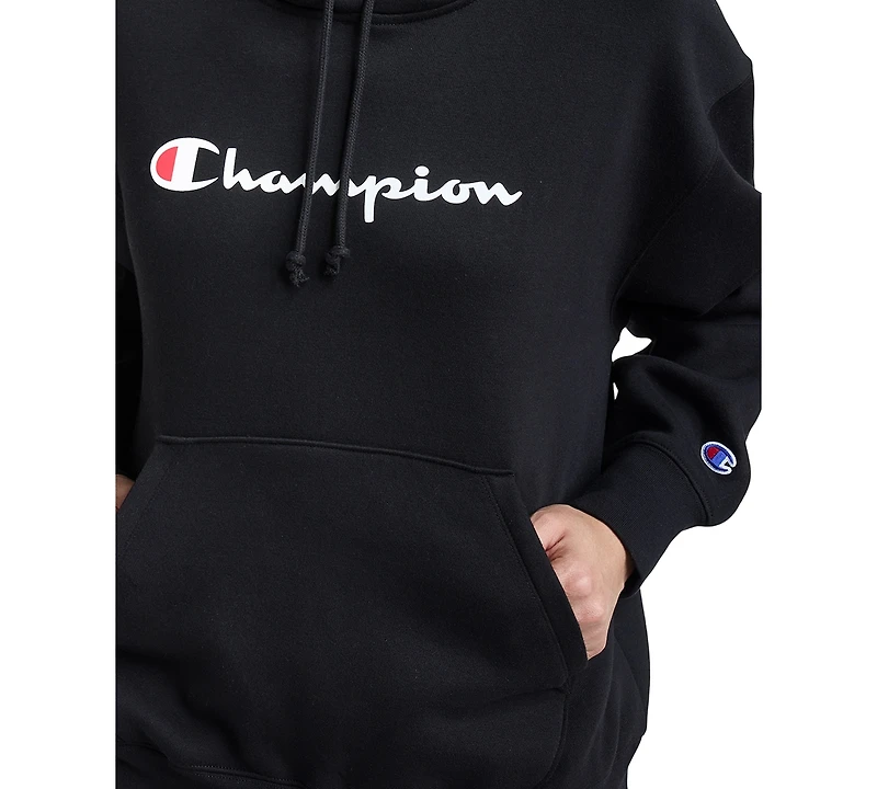 Champion Women's Two-Tone Classic Script Powerblend Hoodie
