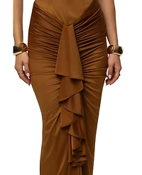 Jluxlabel Women's Isabella Strapless Ruched Maxi Gown