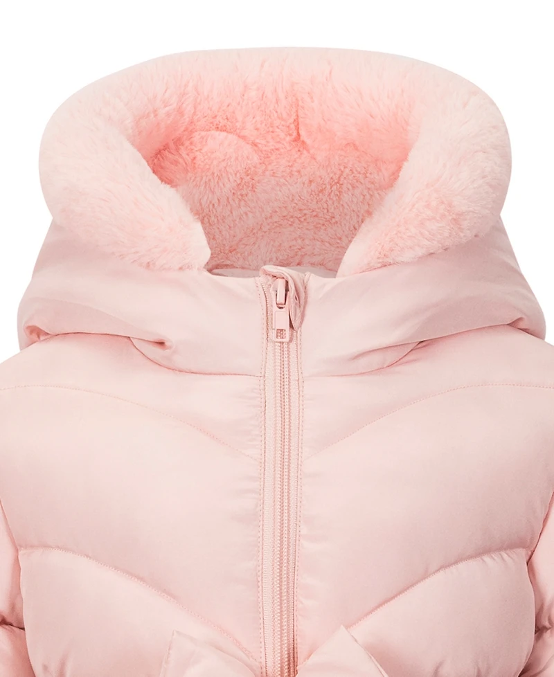 S Rothschild & Co Toddler Girls' 2T-5T Long-Sleeve Belted Coat With Purse