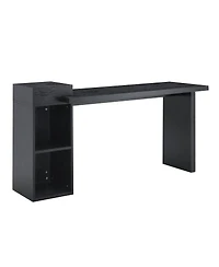 Streamdale Furniture Modern Wood Grain 2-Tier Sofa Side Table