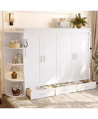 Streamdale Furniture Murphy Bed with Shelf, Cabinets, Drawers