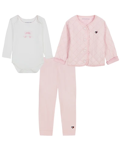 Tommy Hilfiger Baby Girls' Long-Sleeve Jacket, Bodysuit and Pants, 3-Piece Set