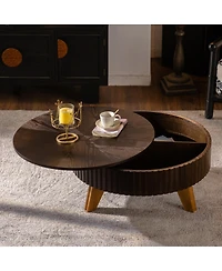 Streamdale Furniture 31.5'' Retro Round Coffee Table with Storage