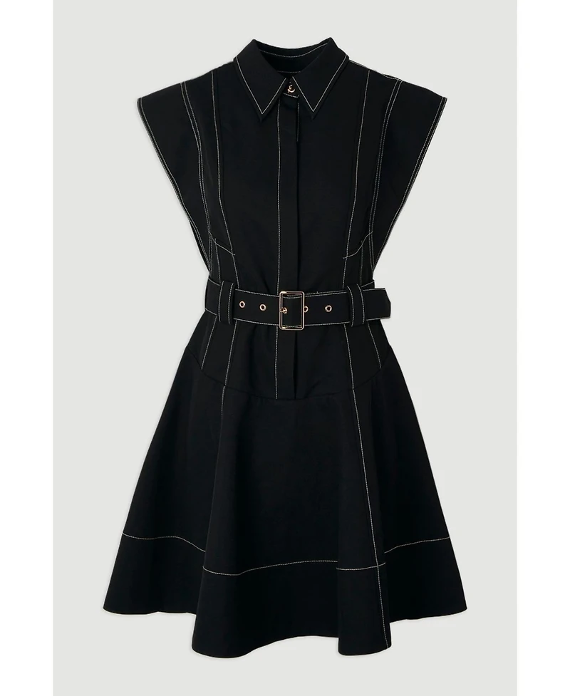 Karen Millen women's High Neck Mini Dress
