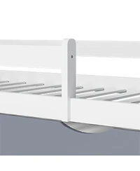 Streamdale Furniture Kids Star and Moon Wood Bed Frame with Slats Easy Assembly