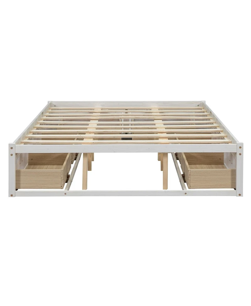 Streamdale Furniture Platform Bed 6 Drawers