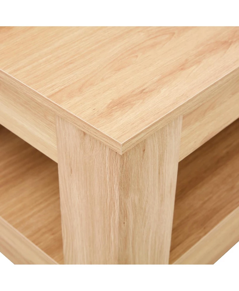 Streamdale Furniture Modern Wood Double-Layered Coffee Table
