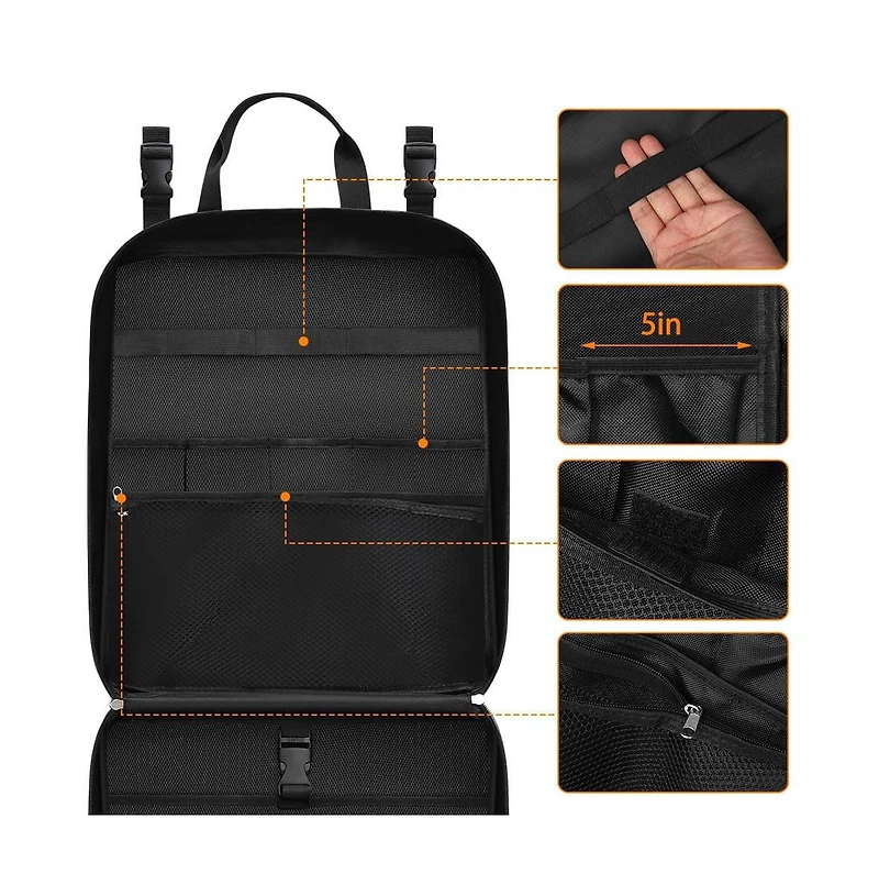 Piscifun Waterproof Camping Kitchen Organizer with Paper Towel Holder Multi Pocket Large Capacity Outdoor Cooking Utensil Storage Bag