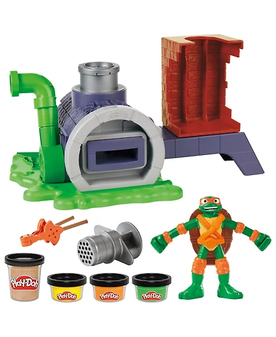 Play-Doh Teenage Mutant Ninja Turtles Slice and Blast Pizza Playset, Ages 4+