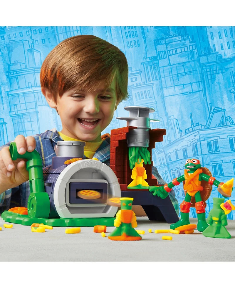 Play-Doh Teenage Mutant Ninja Turtles Slice and Blast Pizza Playset, Ages 4+