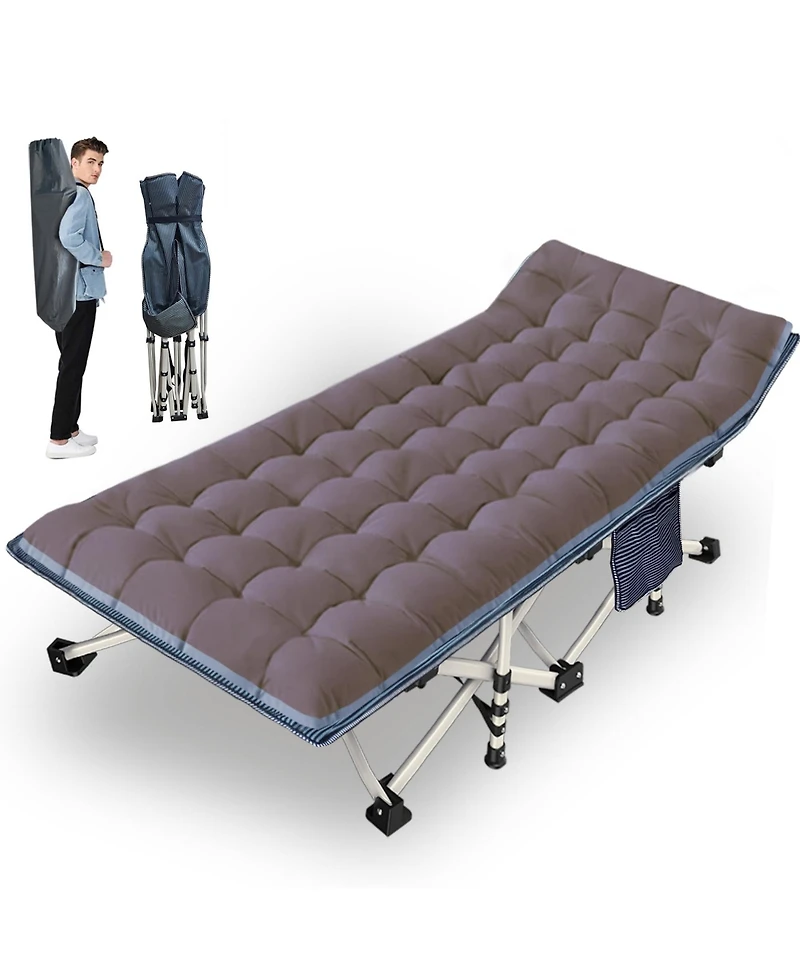 Aofar Camping Folding Bed With Mattress Carry Bag