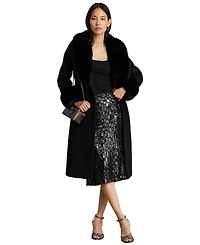 Lauren Ralph Women's Wool-Blend Wrap Coat