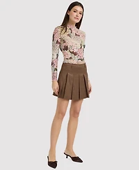 En Saison Women's Long-Sleeve Mock Neck Top