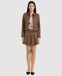 En Saison Women's Collared Two-Way Zip Jacket
