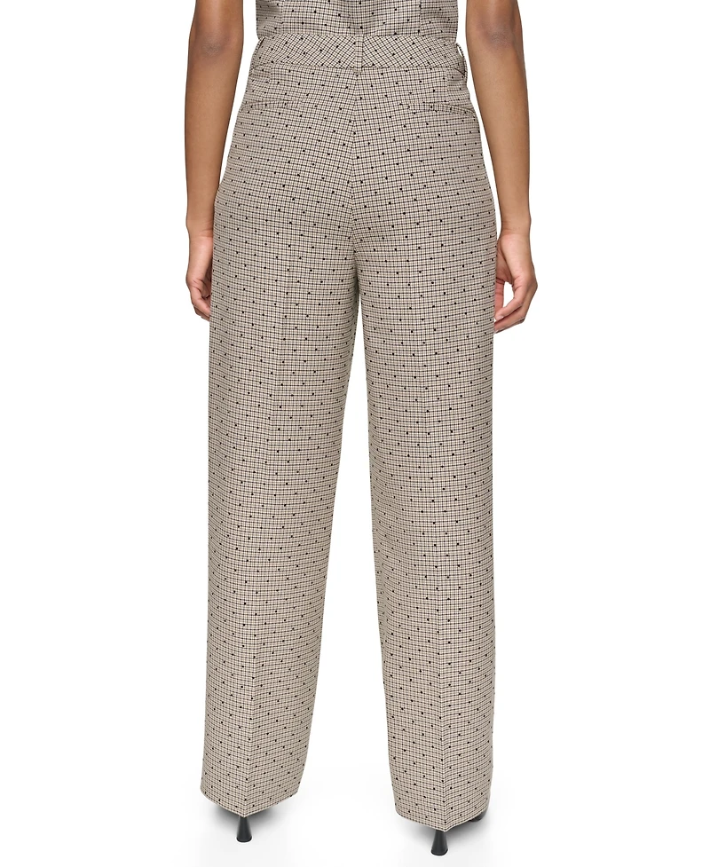 Dkny Women's High-Rise Straight-Leg Full-Length Pants