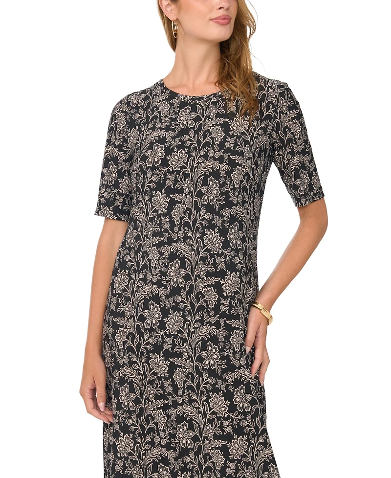Vince Camuto Women's Crewneck 3/4-Sleeve Dress