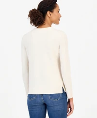 Style & Co Women's Long-Sleeve Crewneck Sweater, Created for Macy's