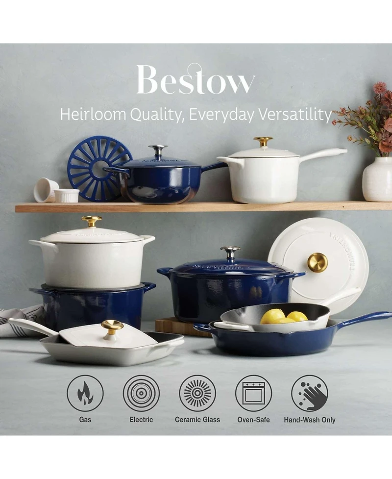 Tramontina Bestow 10" Enameled Cast Iron Skillet, Gradated Cobalt