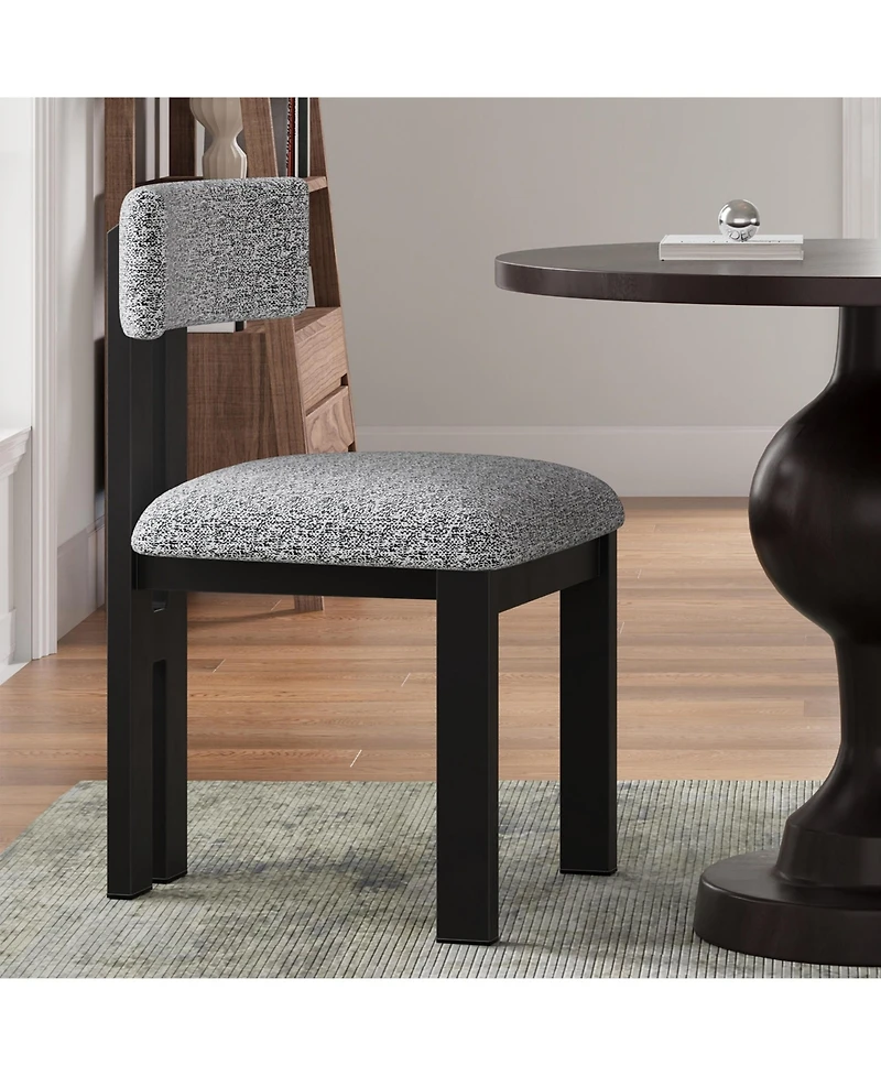 Boyel Living 2-Piece Modern Armless Dining Chairs, Metal Legs, Minimalist Kitchen Chairs
