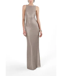 Nocturne Women's Sequin Open Back Maxi Dress