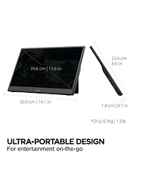 ViewSonic VX1654 15.6" Ips Full Hd 144Hz Portable Gaming Usb-c Monitor