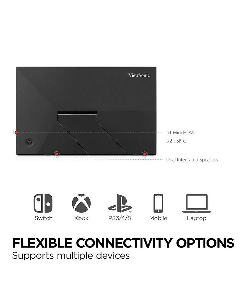 ViewSonic VA1653 15.6" Ips Full Hd Portable Usb-c Monitor