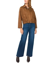 Vince Camuto Women's Raglan-Sleeve Collared Bomber Jacket