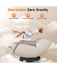 Fed Fitness 4D Massage Chair with Zero Gravity, Heat Therapy, Foot Massage, Airbags, Kneading, Bluetooth & Lcd Touch Control