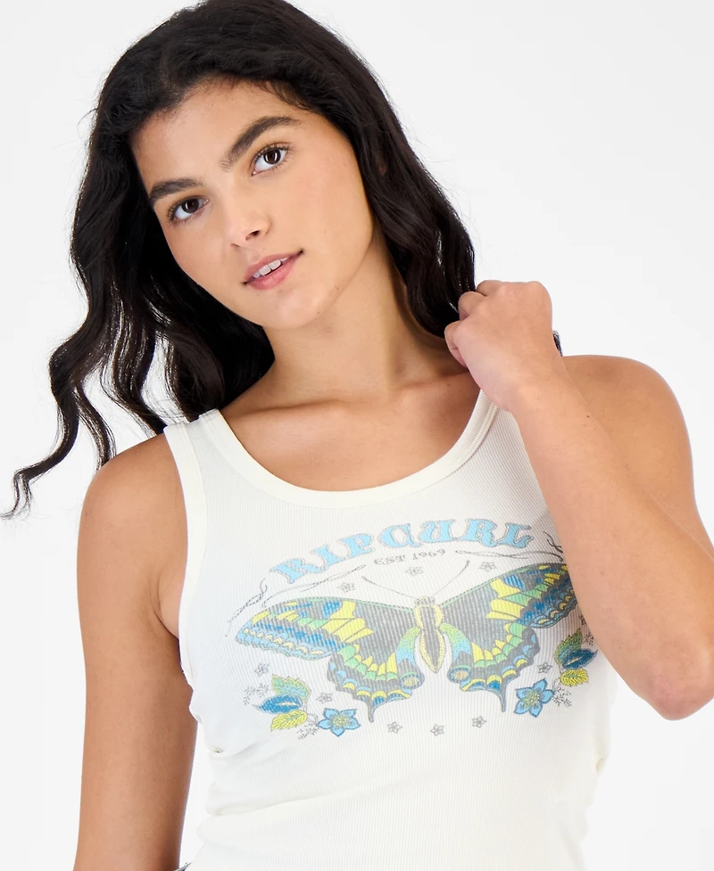 Rip Curl Women's Scoop Neck Ribbed Moon Tank