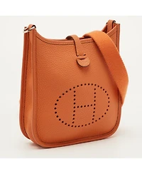 Pre-Owned HERMES Taurillon Clemence Leather Crossbody Bag