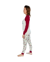 Deux par Women's Two Piece Christmas Pajama Set Holiday Print