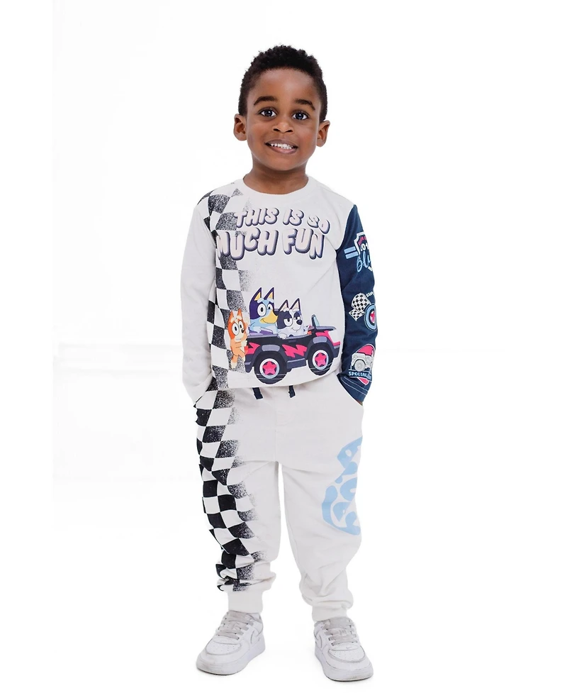 Bluey Toddler Boys' (6-12 to 2T-5T) 2-Piece Tee and Pants Set