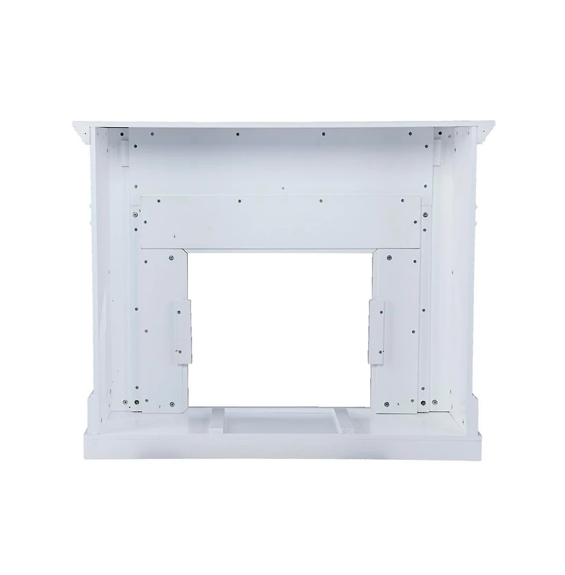 Augusta Home Darvingmore Criss Cross Fireplace with Marble Surround
