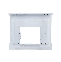 Augusta Home Darvingmore Criss Cross Fireplace with Marble Surround