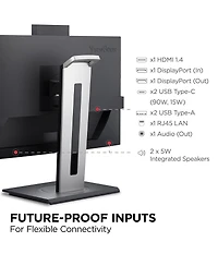 ViewSonic VG2457V 24" Ips Full Hd 100Hz Video Conferencing Usb-c Docking Computer Monitor