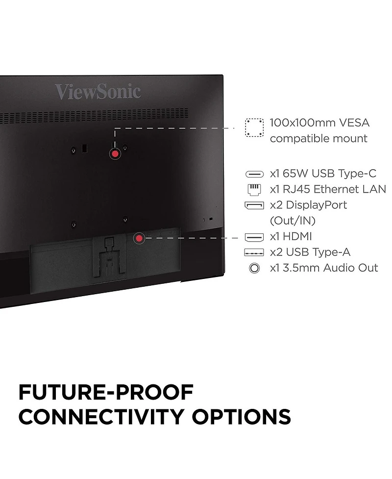 ViewSonic VP2468a_H2 24" Full Hd Ips Pantone Validated Usb-c Docking Computer Monitor, 2-Pack